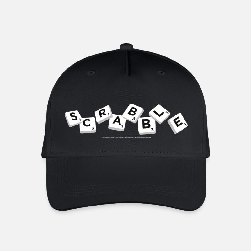 Scrabble Buchstaben Kachel Titel - Kinder Bio Basecap - Schwarz