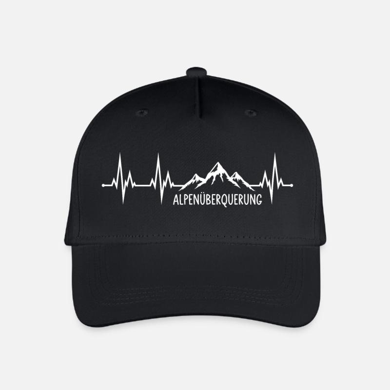 Alpenüberquerung - Kinder Bio Basecap - Schwarz