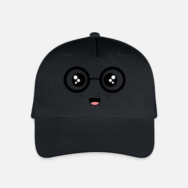Nerdy Face - Organic Kids’ Baseball Cap - black