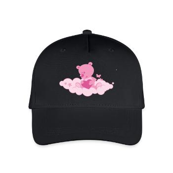 teddy - Organic Kids’ Baseball Cap - black - Front