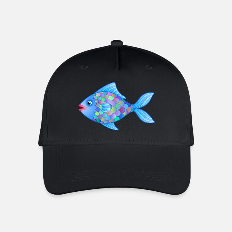 Fatty der Fisch - Kinder Bio Basecap - Schwarz