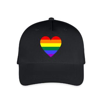 Coeur arc-en-ciel - Casquette de baseball bio Enfant - noir - Devant