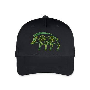 Sanglier celte - Casquette de baseball bio Enfant - noir - Devant