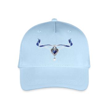 blaues Saphir Trachten-Collier mit Herz und Perle - Kinder Bio Basecap - Hellblau - Vorne