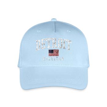 Detroit Flag Michigan Style - Organic Kids’ Baseball Cap - light blue - Front