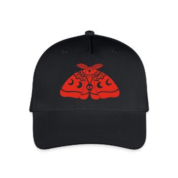 Papillon de nuit rouge - Casquette de baseball bio Enfant - noir - Devant