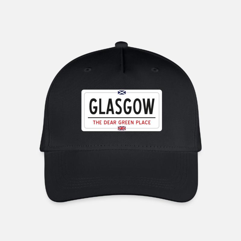 Signe de nom de lieu de Glasgow - Casquette de baseball bio Enfant - noir