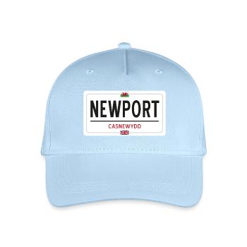 Newport town sign - Organic Kids’ Baseball Cap - light blue - Front