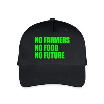 no farmers no food no future - Kinder Bio Basecap - Schwarz - Vorne