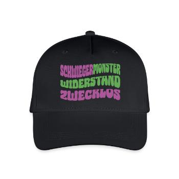 Schwiegermonster Widerstand zwecklos - Kinder Bio Basecap - Schwarz - Vorne