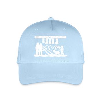 Glockenklang_white - Organic Kids’ Baseball Cap - light blue - Front