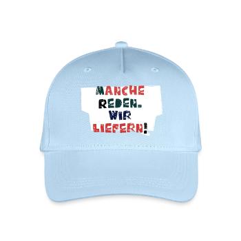 Talk &amp; Act! - Organic Kids’ Baseball Cap - light blue - Front