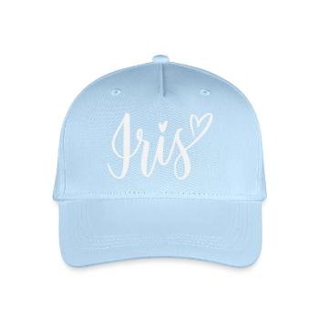 Iris Heart Lettering - Organic Kids’ Baseball Cap - light blue - Front