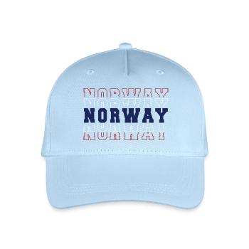 Norway Football Fan Flag Pride Red White Blue - Organic Kids’ Baseball Cap - light blue - Front