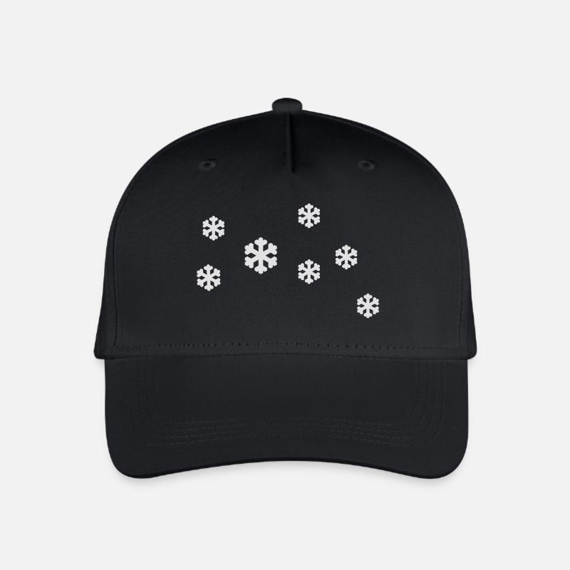 schneekristalle - Kinder Bio Basecap - Schwarz