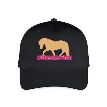Dressage 3 D - Organic Kids’ Baseball Cap - black - Front
