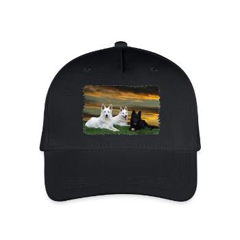 Black & White - Organic Kids’ Baseball Cap - black - Front