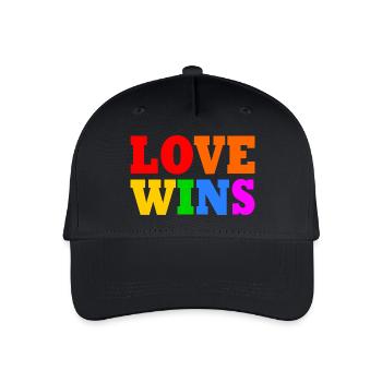 Love wins - Kinder Bio Basecap - Schwarz - Vorne