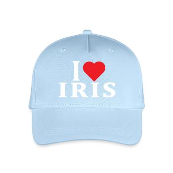 T-Shirt I love Iris T-Shirt Geschenkidee - Kinder Bio Basecap - Hellblau - Vorne