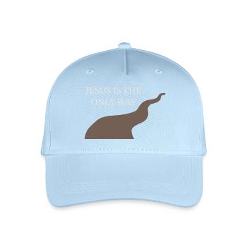 Jesus is the only way Christ Kreuz Glaube Jesus - Organic Kids’ Baseball Cap - light blue - Front