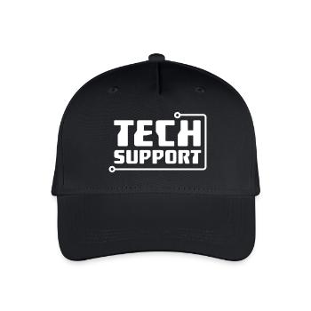 Tech Support - Organic Kids’ Baseball Cap - black - Front