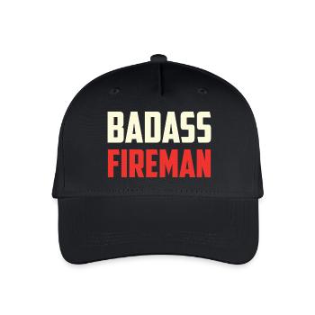 Combatant firefighter badass - Organic Kids’ Baseball Cap - black - Front