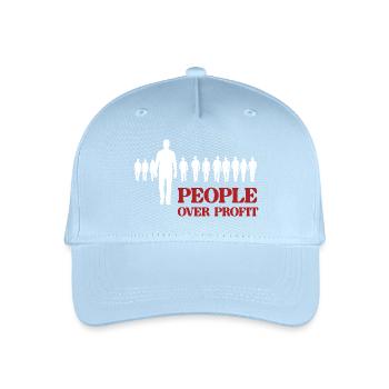 People Over Profit - Organic Kids’ Baseball Cap - light blue - Front