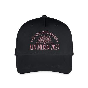 Rente Abschied 2027 Kollegin Neues Kapitel - Kinder Bio Basecap - Schwarz - Vorne