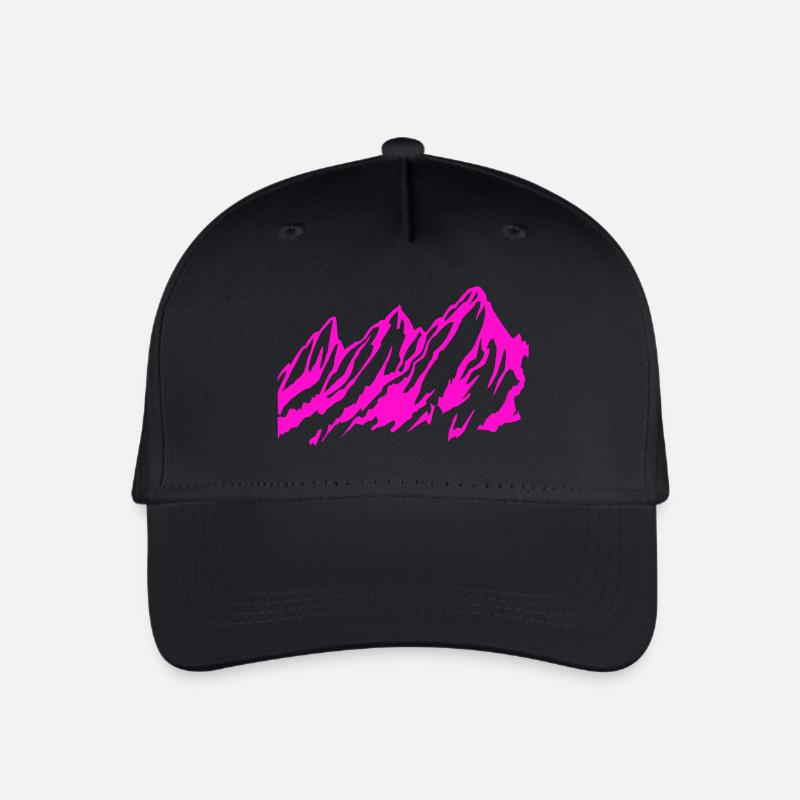 Berge - Berg - Kinder Bio Basecap - Schwarz