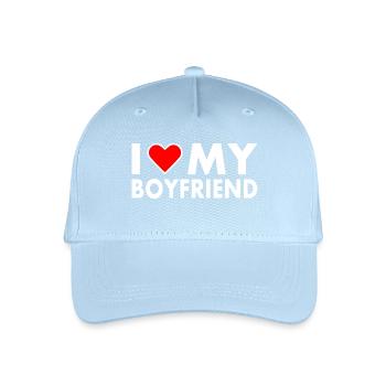 I love my boyfriend - Organic Kids’ Baseball Cap - light blue - Front