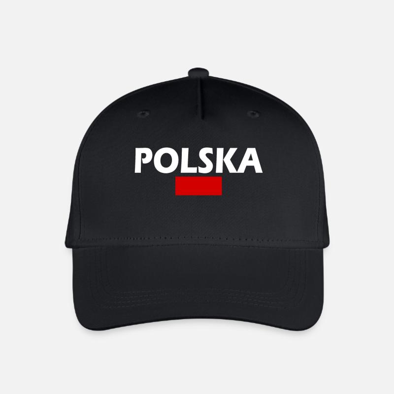 Polen - Kinder Bio Basecap - Schwarz