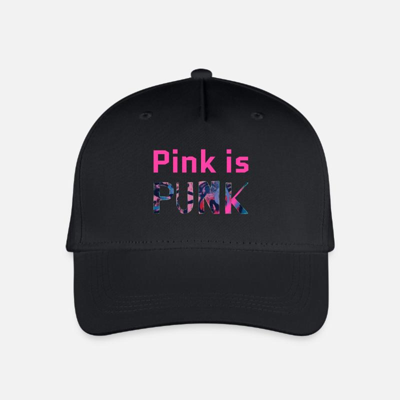 Pink is Punk - Kinder Bio Basecap - Schwarz