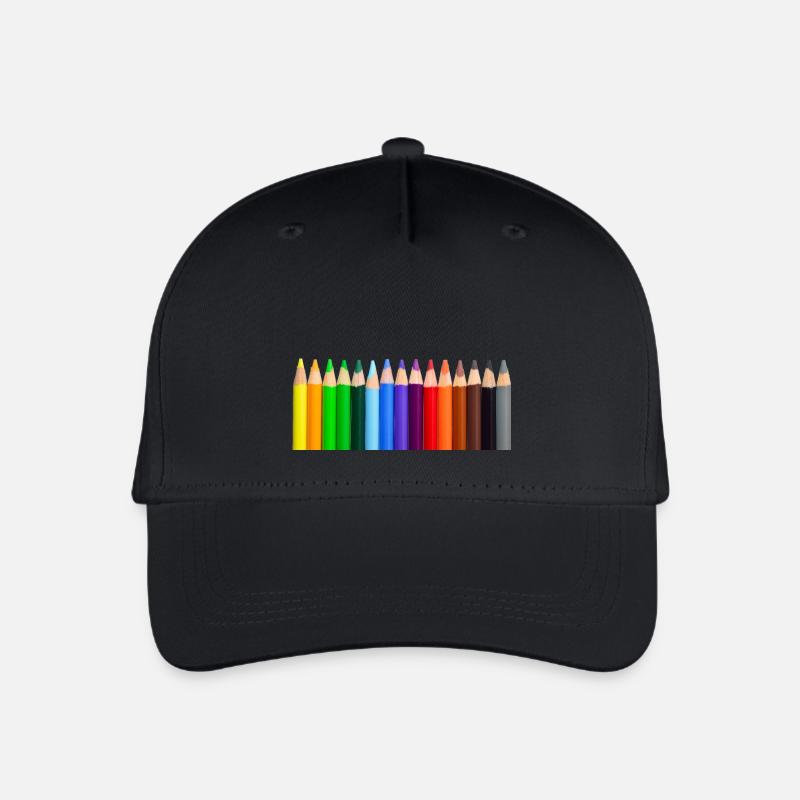 Bunte Stifte - Kinder Bio Basecap - Schwarz