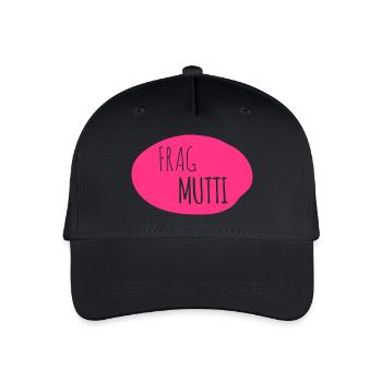 Frag Mutti 1c - Kinder Bio Basecap - Schwarz - Vorne