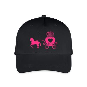prinzessinenkutsche_02 - Organic Kids’ Baseball Cap - black - Front