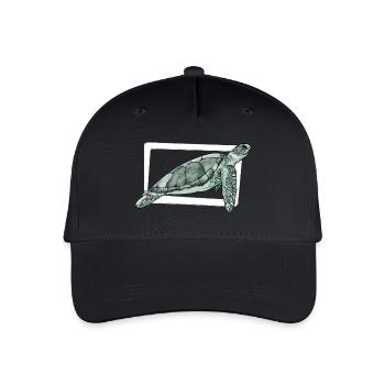 Turtle / Reptile / Sea / Ocean / Animal / Lake - Organic Kids’ Baseball Cap - black - Front