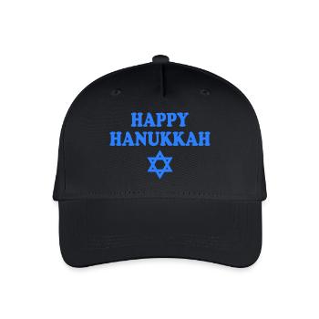 HAPPY HANUKKAH - Organic Kids’ Baseball Cap - black - Front