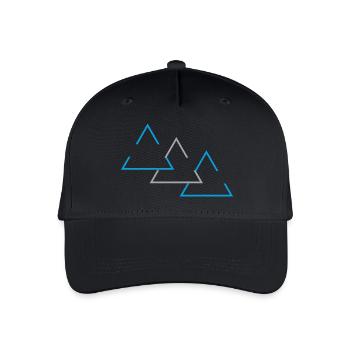 « Imprimé géométrique triangle » - Casquette de baseball bio Enfant - noir - Devant