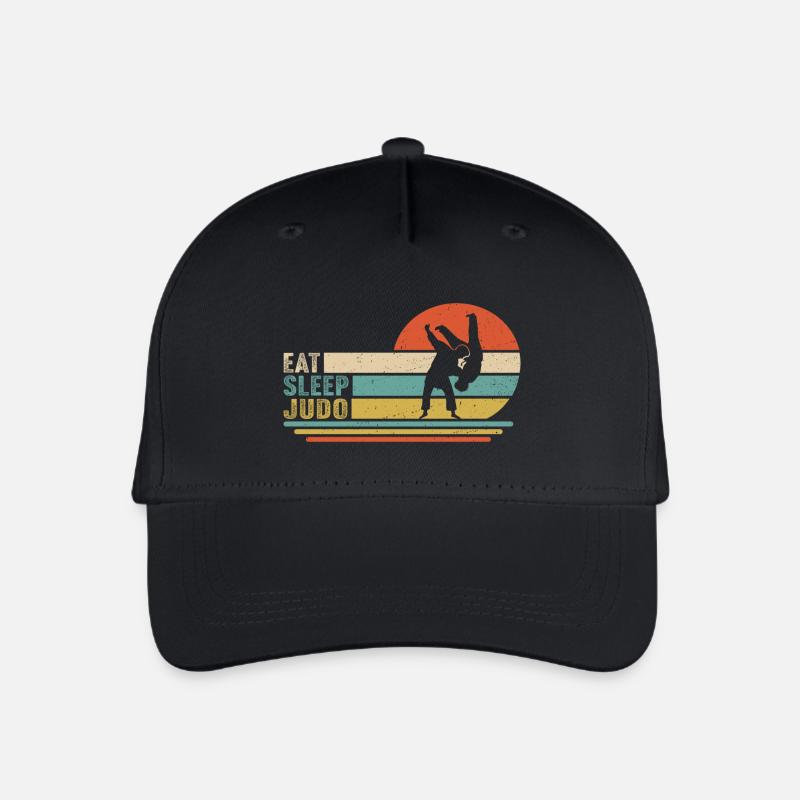 Eat Sleep judo - Kinder Bio Basecap - Schwarz