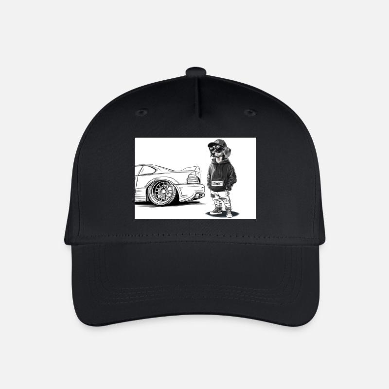 Tuner Dackel - Kinder Bio Basecap - Schwarz