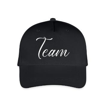 Team - Organic Kids’ Baseball Cap - black - Front