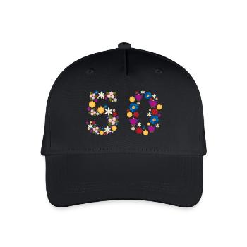 Flowers 50 - Organic Kids’ Baseball Cap - black - Front