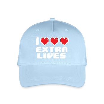Extreme Pixel Heart - Organic Kids’ Baseball Cap - light blue - Front