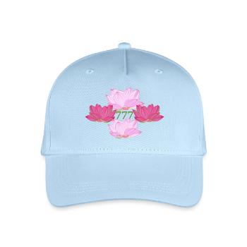 Spirituelle Lotus 777 Engel-Nummer - Kinder Bio Basecap - Hellblau - Vorne