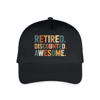 Senior Discount Ruhestand Humor - Kinder Bio Basecap - Schwarz - Vorne