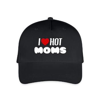 I love hot moms - Kinder Bio Basecap - Schwarz - Vorne