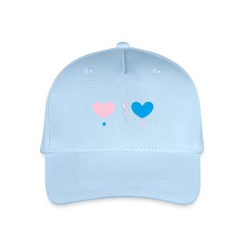 Zwei Herzen - Kinder Bio Basecap - Hellblau - Vorne
