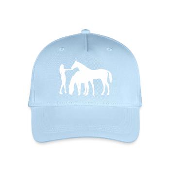 Horses - Organic Kids’ Baseball Cap - light blue - Front