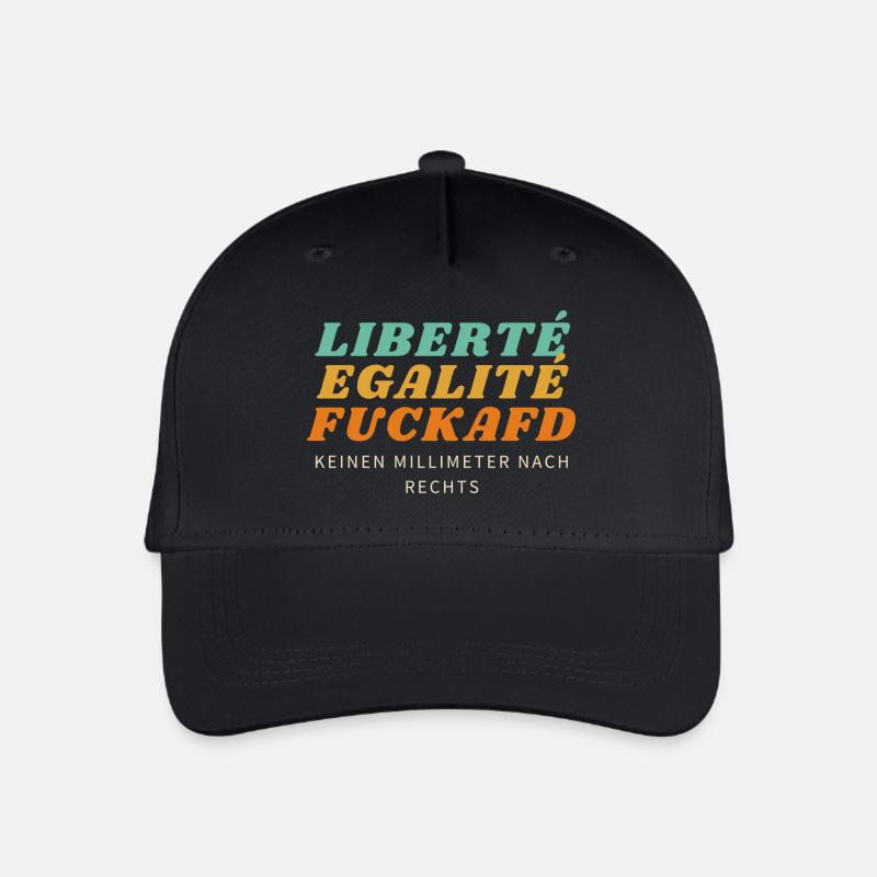 Liberté Egalité FuckAfD - Kinder Bio Basecap - Schwarz