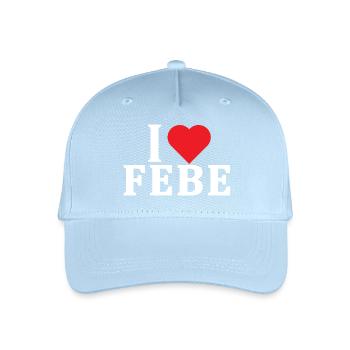T-Shirt Ich liebe Phoebe T-Shirt Geschenkidee - Kinder Bio Basecap - Hellblau - Vorne